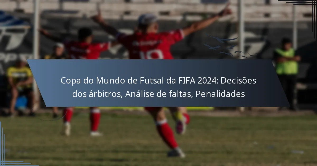 Copa do Mundo de Futsal da FIFA 2024: Decisões dos árbitros, Análise de faltas, Penalidades