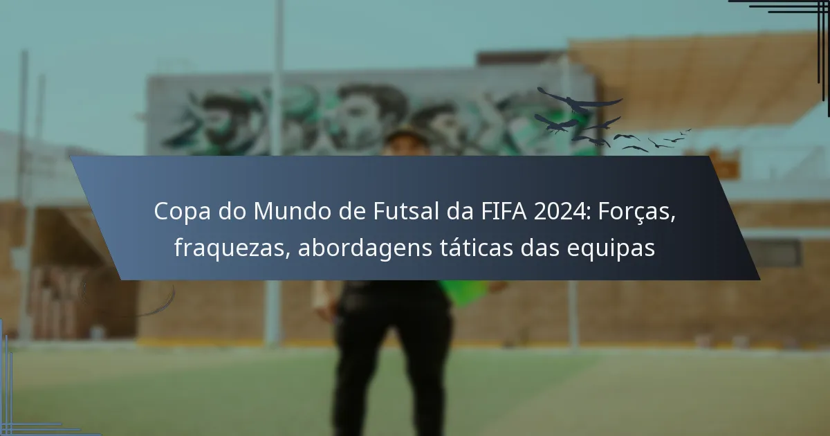Copa do Mundo de Futsal da FIFA 2024: Forças, fraquezas, abordagens táticas das equipas