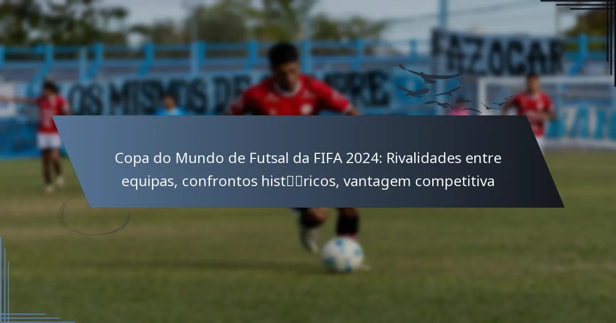 Copa do Mundo de Futsal da FIFA 2024: Rivalidades entre equipas, confrontos históricos, vantagem competitiva